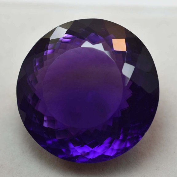 71.20 Ct Natural Russian Purple Amethyst Round Cut CERTIFIED Gemstone Huge Size