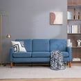 thumbnail image 1 of Triple Tree Modular Sofa Modern Linen with Side Pocket 3-Seater Sofa, Navy Blue, 1 of 7