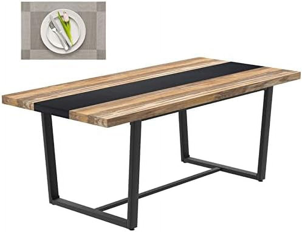 71" 6ft Large Dinner Table for 6 8 Seat Dining Room Table Rectangular