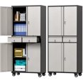 71" Locking File Metal Storage with 2 Doors and 4