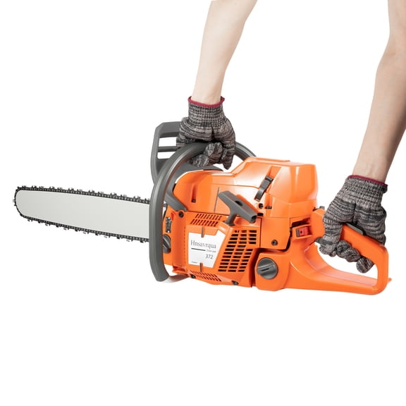 71.8cc Gas Chainsaw with 24'' Guide Bar Chain Saw 2-Stroke Engine for Farm, Garden, Ranch, Cutting Wood