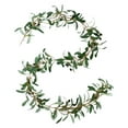 thumbnail image 1 of 71" Artificial Flower Rattans Decorative Snowy Olive Christmas Garland with Pine Berry, Garland for Christmas, Party, Indoor, Fireplace, Stairs Railing, Mantle Decor, 1 of 9