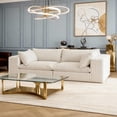 thumbnail image 1 of 78.8"W Corduroy 2 Seater Cloud Loveseat Couch, High-Density Foam Lounge Sofa in a Box, Comfy Boneless Couch with Throw Pillow, Removable Cushion, Modular Sectional Sofa for Living Room/Bedroom, 1 of 14