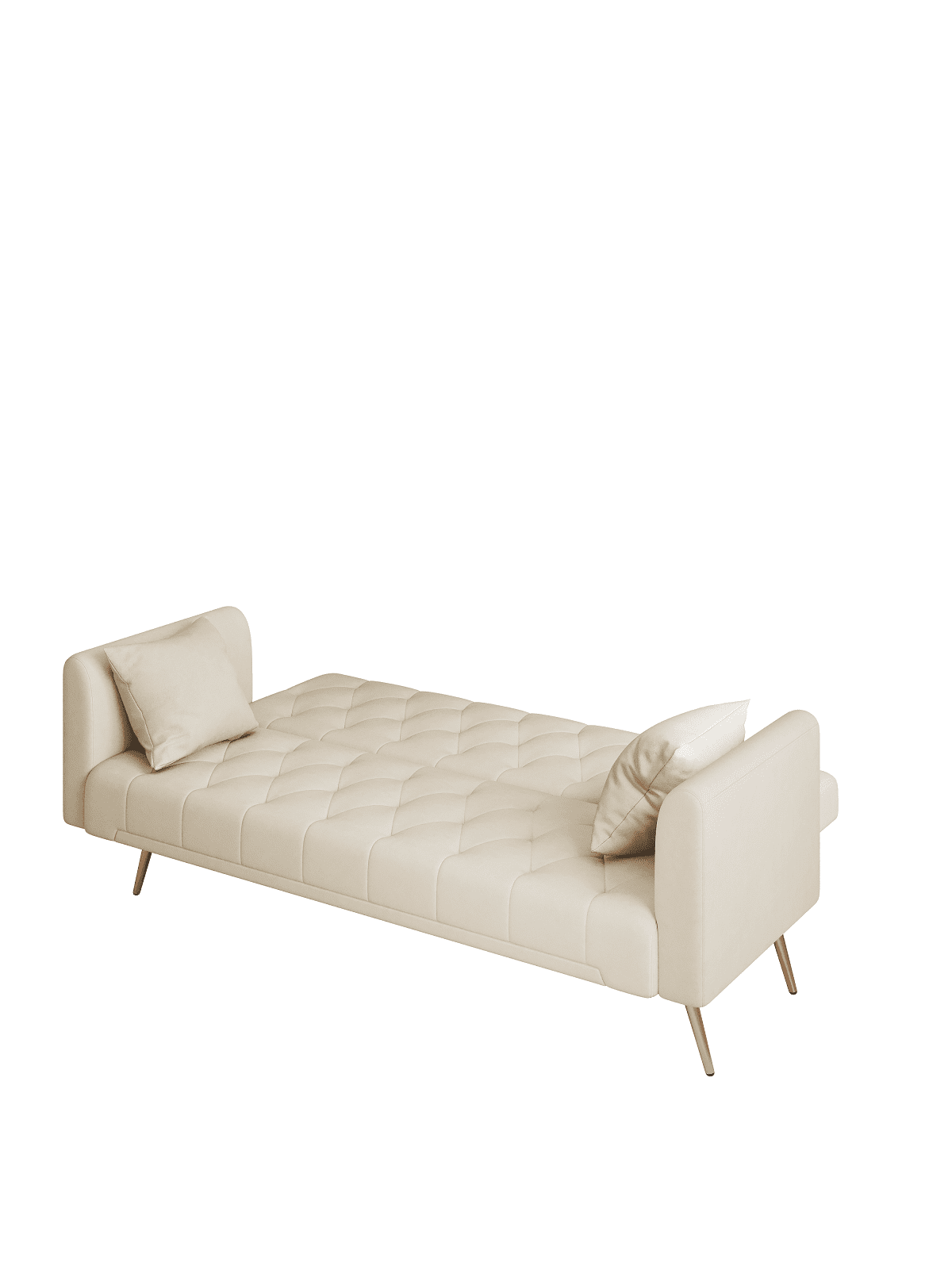 71" Convertible Loveseat Sofa, American Retro Beige Velvet, Ideal for Small Living Rooms, Bedrooms and Offices