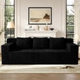 thumbnail image 1 of 71" Corduroy Boneless Loveseat Sofa, Modern 3-Seater Cloud Couch with Memory Foam & 3 Pillows, No Assembly Required, 1 of 9