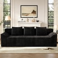 thumbnail image 1 of 71" Corduroy Boneless Loveseat Sofa, Modern 3-Seater Cloud Couch with Memory Foam & 3 Pillows, No Assembly Required, 1 of 9