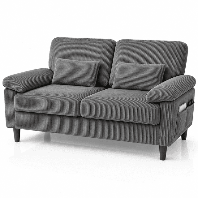 Small Single Cubicles 71” Corduroy Sofa for Living Room, AAQZ Small Comfy Couch for Small ...