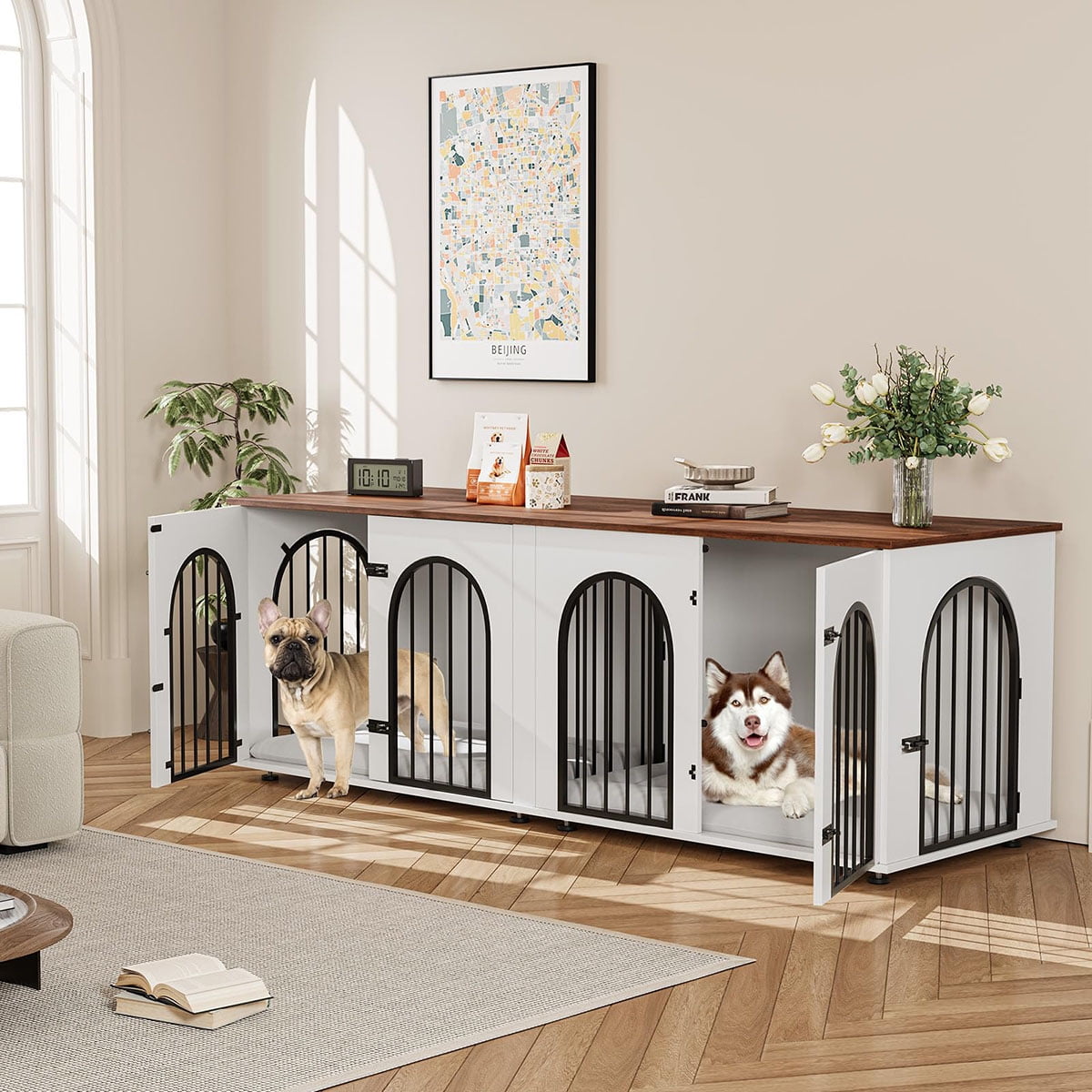Curated visual reference: Fresh Look at 71 Dog Crate Furniture For 2 Dogs Dog Kennel Indoor