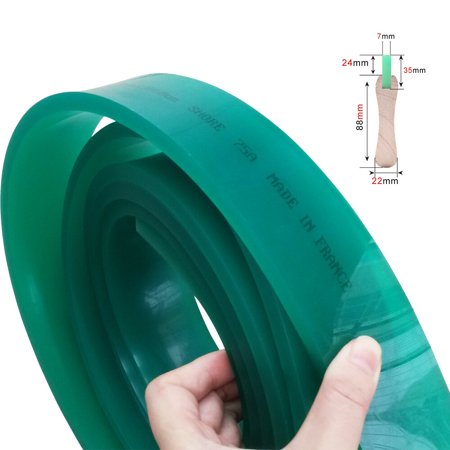 71" Durometer Silk Screen Printing Squeegee Blade 70 Duro Polyurethane Green