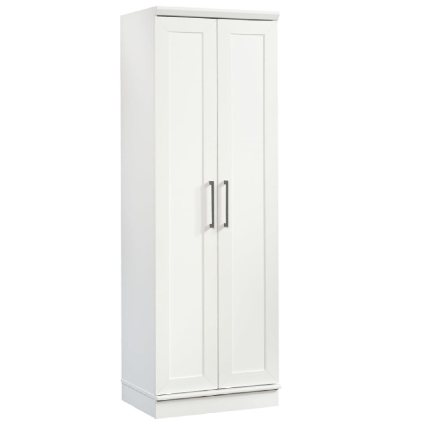 71" Freestanding White Kitchen Pantry with Framed Panel Door