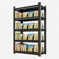 thumbnail image 1 of 71"H*46"W Heavy Duty Metal Bookshelf, 2000lb Load, 5-Tier Black Steel Shelving Unit with Thickened Upright ,Adjustable Space Saving Bookcase for Garage Warehouse Basement Home, 1 of 8