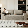 thumbnail image 1 of 71 Inch Corduroy Sofa for Living Room, Deep Seat Comfy Loveseat Couch with High-Density Foam, No Assembly Needed for Bedroom, Apartment, or Conference Room, Camel, 1 of 7