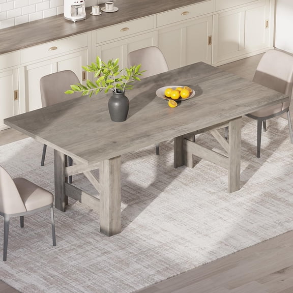 71 Inch Dining Table for 6 People,Large Rectangular Kitchen Table W/Thick Sturdy Frame,Farmhouse Dining Room Tables W/Waterproof Wood Tabletop.Easy Assembly