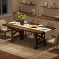 thumbnail image 1 of 71 Inch Dining Table for 6 People,Large Rectangular Kitchen Table W/Thick Sturdy Frame,Farmhouse Dining Room Tables W/Waterproof Wood Tabletop.Easy Assembly, 1 of 8