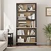 71 Inch Farmhouse Bookcase with Adjustable Shelves, 5 Tier Tall ...