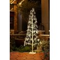 thumbnail image 1 of 71 Inch Flower Twinkling Light Tree, 980Warm White LEDs, CUL Listed Adaptor 14.4W/24V, Indoor/Outdoor Lighted Decoration Tree with Metal Base – Holiday, Christmas & Home Décor (Black), 1 of 4