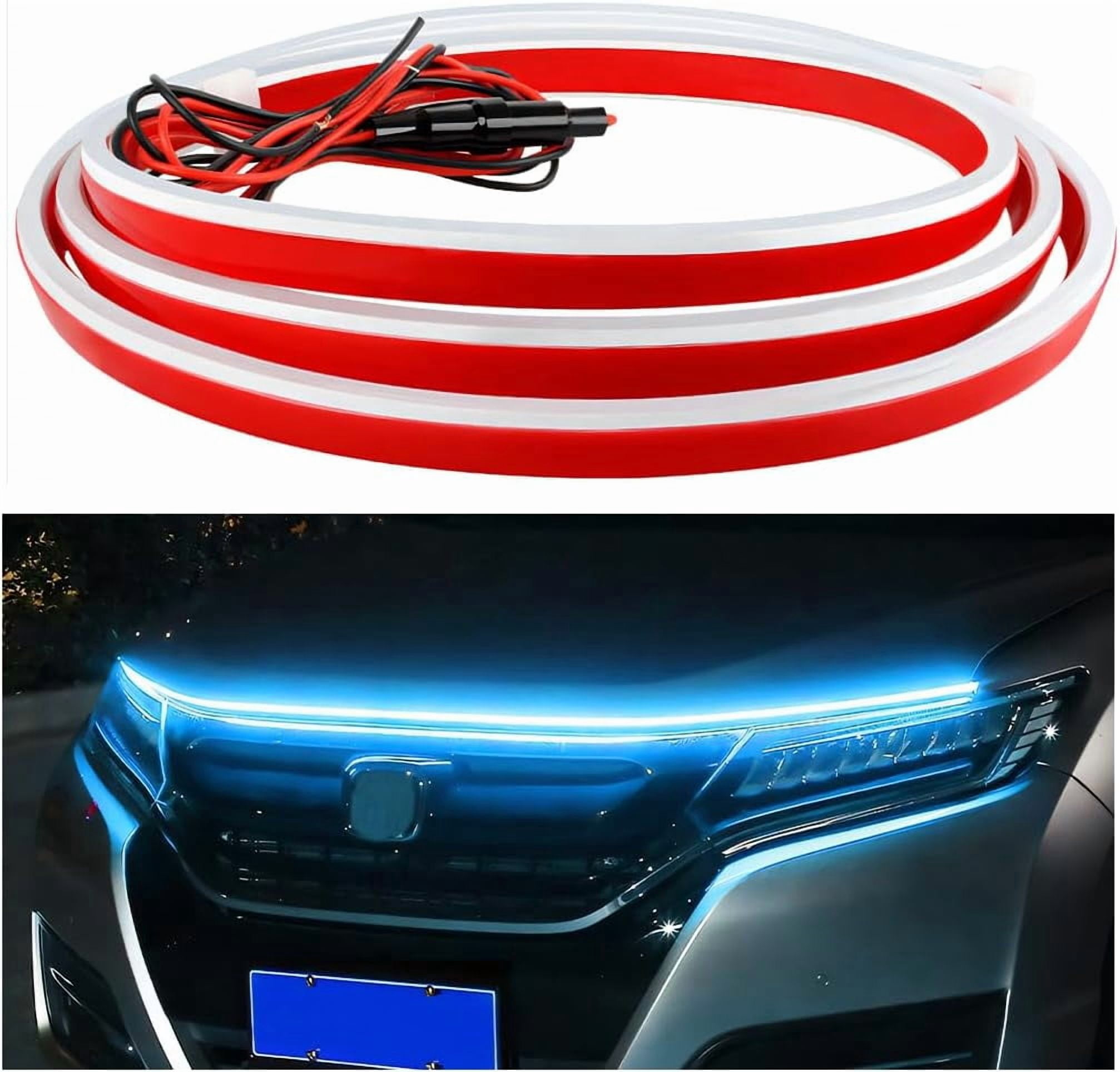 Led Running Light Casing 71 Inch LED Hood Running Light Strip for Vehicles, Ice Blue - Walmart.com