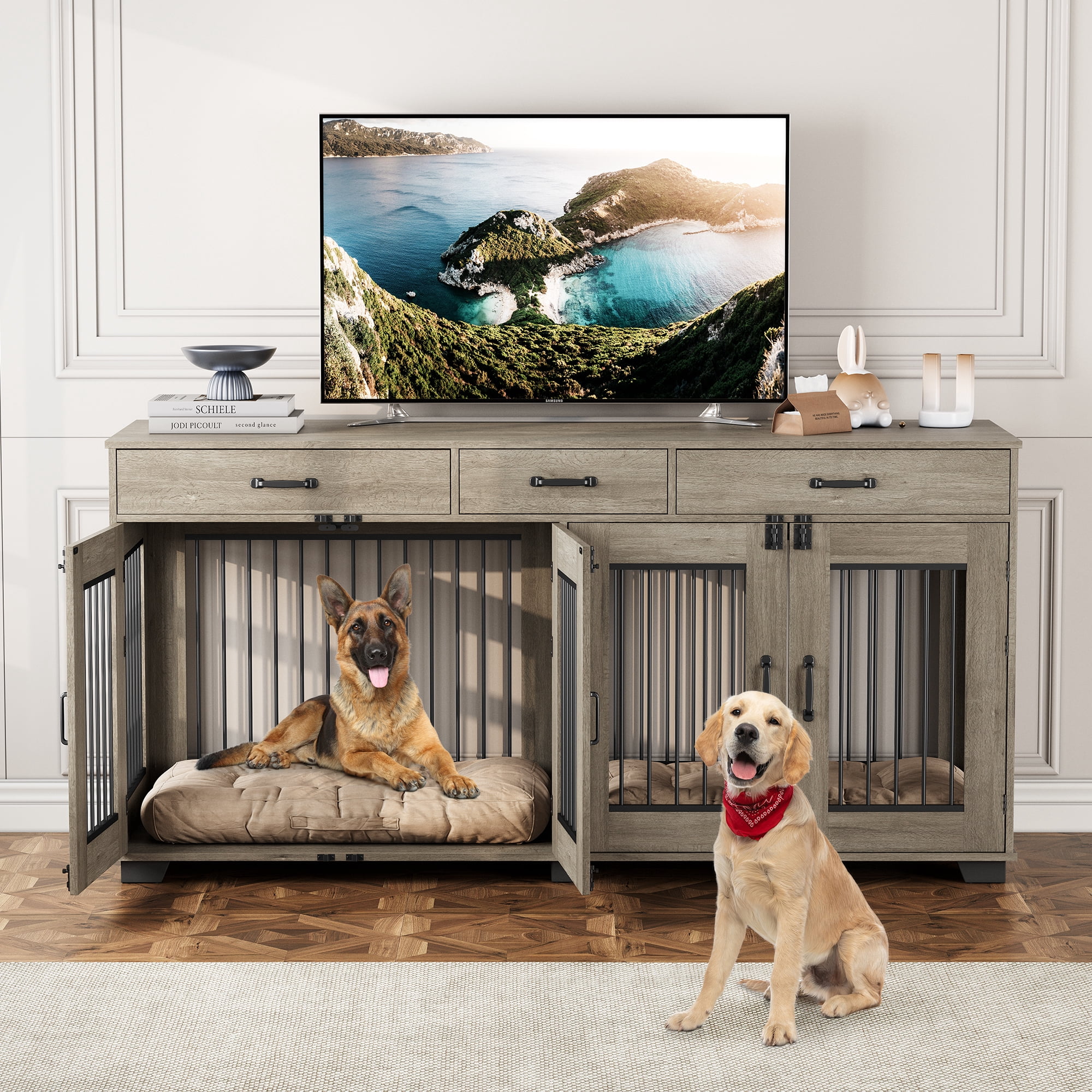 Large Breed Dog Crate Stands For Homes With Large Families
