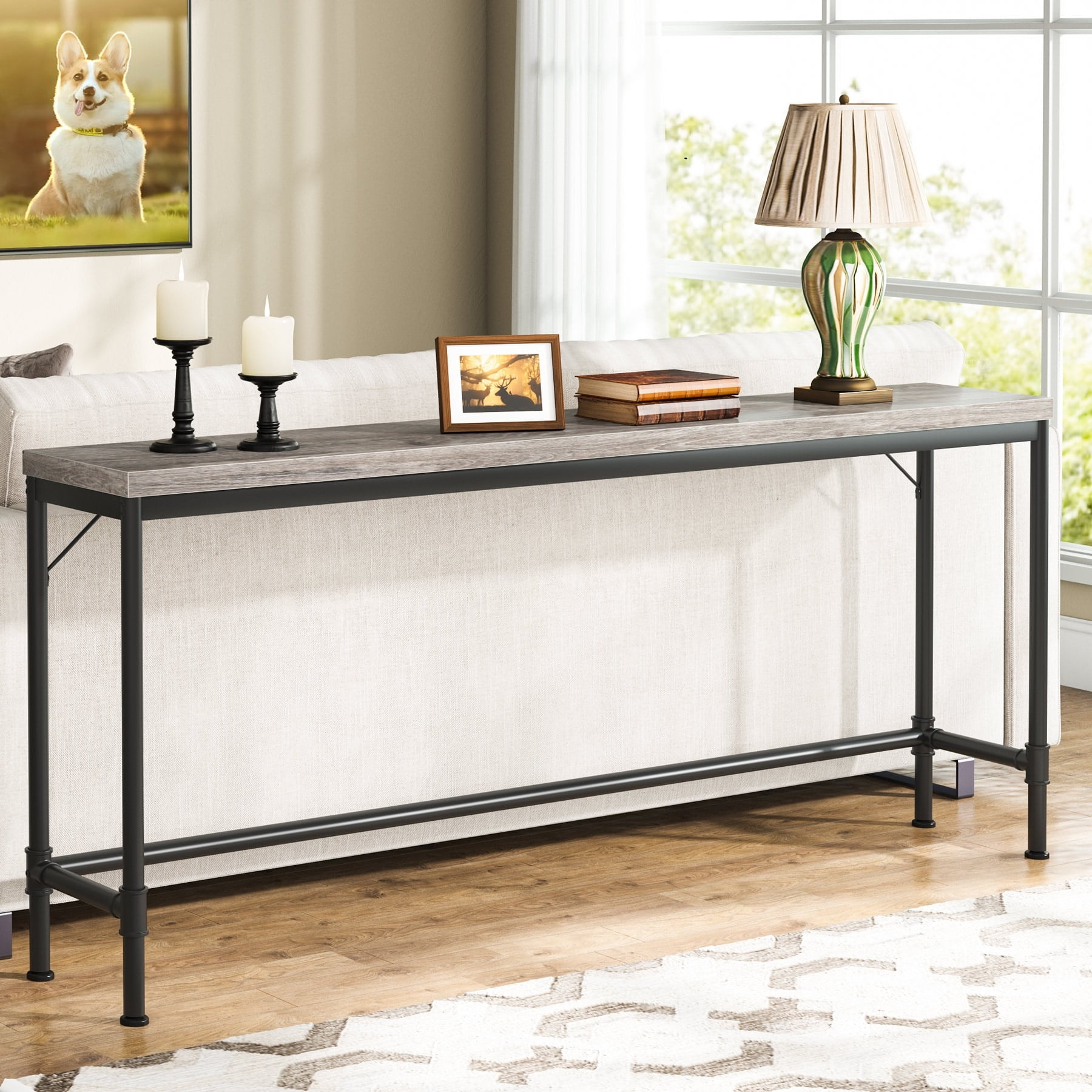 71-Inch Long Narrow Console Table, Inches Height Bar Table