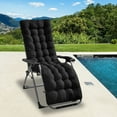 thumbnail image 1 of 71 Inch Patio Chaise Lounger Cushion, iMounTEK Rocking Chair Sofa Cushion with Ties and Top Cover, Non-Slip Sun Lounger Chair Swing Bench Cushion, 1 of 8