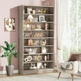 71 Inch Tall Bookcase, Modern Freestanding Bookshelf 9 Tier Bookcases
