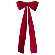 71 Inches Red Christmas Extra Large Velvet Bow Giant Xmas Tree Toppers Bows Front Door Bow for Home Xmas Tree Topper Wreath Wall Backdrop Birthday Wedding Party Decoration(Red,71x19.7")