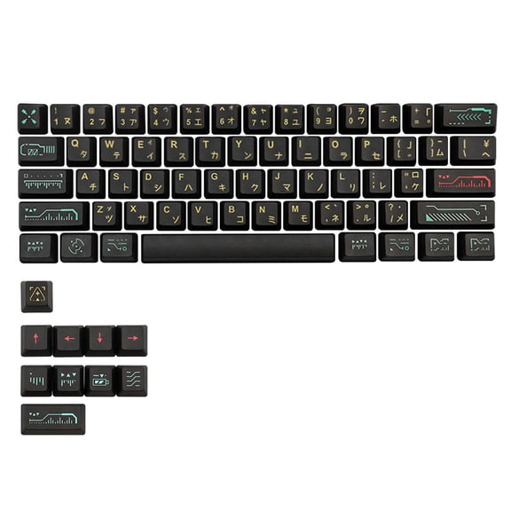 71 Keys Set OEM Profile Keycaps PBT Dye Sublimation Keycaps Set for Kailh Cherry MX Switches
