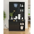 71" Kitchen Pantry with Countertop, Power Outlet & Adjustable