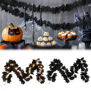 KatchOn, Huge Glitter Black Halloween Garland - Pack of 8 | Black Garland  Halloween Decor | Hanging Halloween Decorations | Witch Garland, Glitter