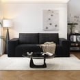 thumbnail image 1 of 71" Loveseat Sofa,Modular Couch with Deep Seat Memory Foam,Comfy Small Cloud Couch for Small Spaces,No Assembly Sofa for Living Room Bedroom,Apartment,Black, 1 of 10