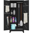 71'' Metal Storage with Doors, Multifunctional Bathroom