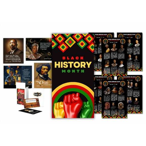71-PCS African American (Black) History Month Trivia, Flashcards, Posters & Banner Educational Bundle | Subjects: Arts & Culture, Sports, STEM, Activism & more
