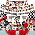 thumbnail image 1 of 71 Pcs Two Fast Birthday Decorations, Racing Car Theme Party Supplies Set - Monster Truck Cake Topper Cupcake Toppers, Happy Birthday Banner and Checkered Balloons, 1 of 3