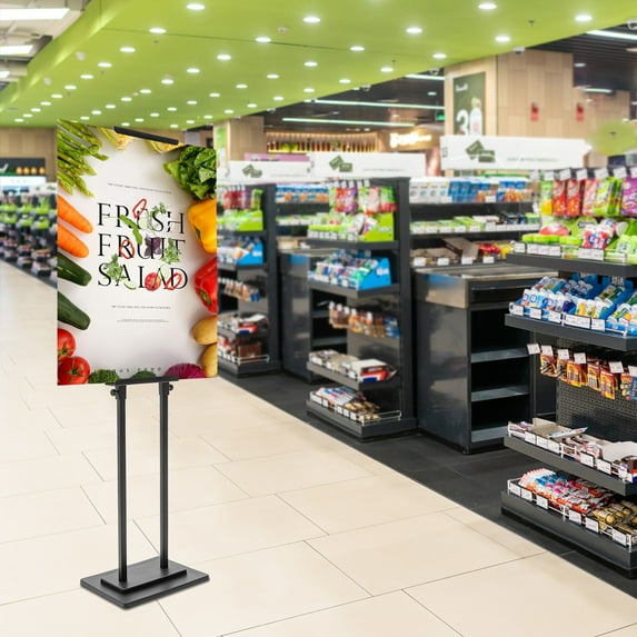 71" Poster Board Stand Adjustable Height Double-Sided Sign Display Frame Holder Sign Stand Floor Standing Sign Holder Height Up to 70 Inch for Display Banner Poster Holder Stands
