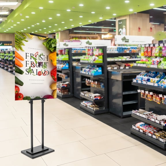 71" Poster Board Stand Adjustable Height Double-Sided Sign Display Frame Holder Sign Stand Floor Standing Sign Holder Height Up to 70 Inch for Display Banner Poster Holder Stands