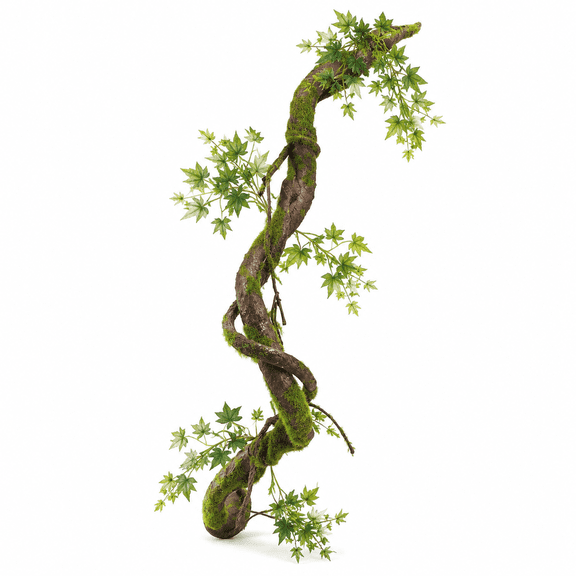 71" Realistic Moss Vine Tree Branch Trunk for Wall Hanging Decor