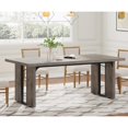 thumbnail image 1 of 71" Rustic Farmhouse Dining Table for 6–8 People, Large Rectangular Kitchen Table, Wood Dining Room Table for Family Meals, Events & Workspace, Rustic Grey Finish, 1 of 10
