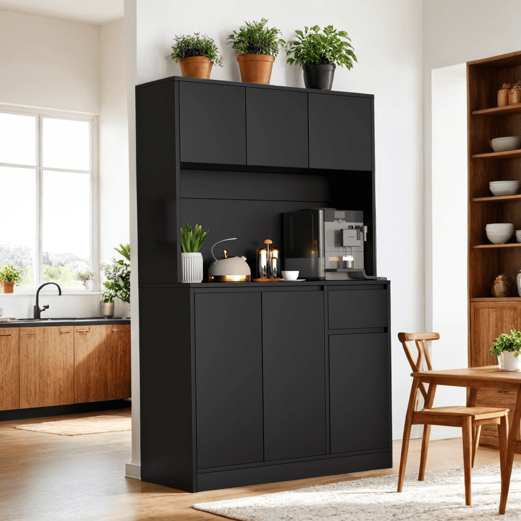 71" Tall Black Kitchen Pantry Kitchen Pantry Storage