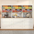 thumbnail image 1 of Farmhouse Pantry Cabinet Set of 3, 70.8" Tall, White, Freestanding Microwave Stand, Drawers, Adjustable Shelves, 1 of 10