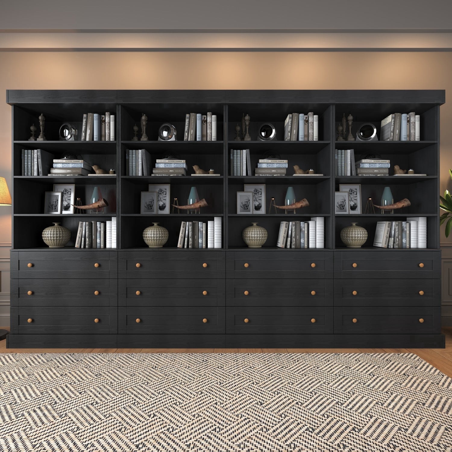 71"Tall Kitchen Pantry Storage Cabinet,Large Wood Bookcase Adjustable ...