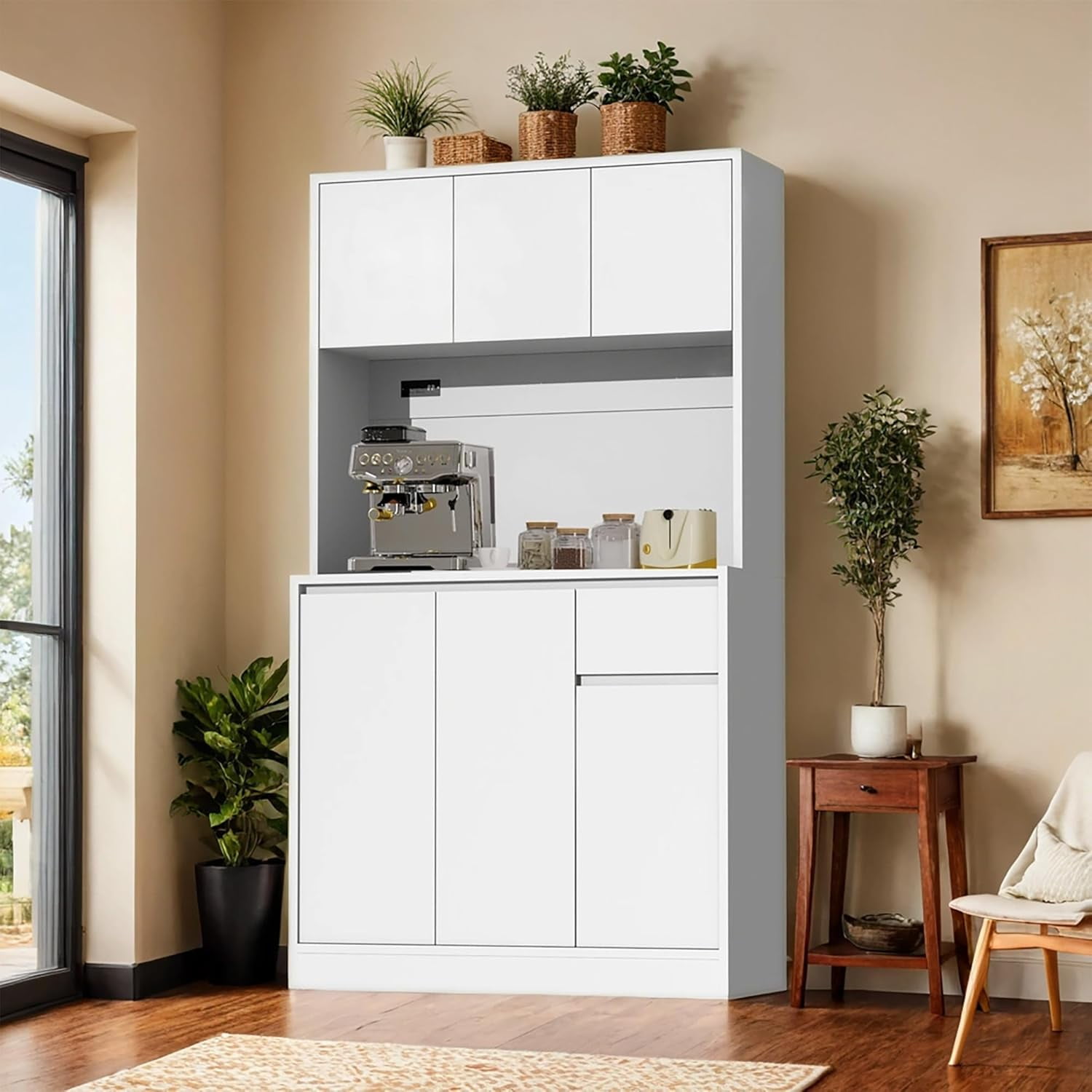 71" Tall White Kitchen Pantry Kitchen Pantry Storage
