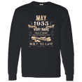 thumbnail image 1 of 71 Years Old 71St Birthday Legend Vintage May 1955 Bday Long Sleeve Shirt, 1 of 3