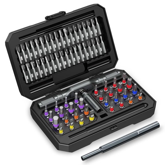 71-in-1 Magnetic Screwdriver Set, Ratcheting & Precision Screwdriver Kit, Modular Multi-Position Handle, S2 Steel Bits, Magnetizer, Portable Repair Tool Kit for Electronics Home DIY Gifts