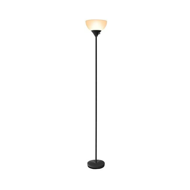 71-inch Black Plastic Torchiere Floor Lamp