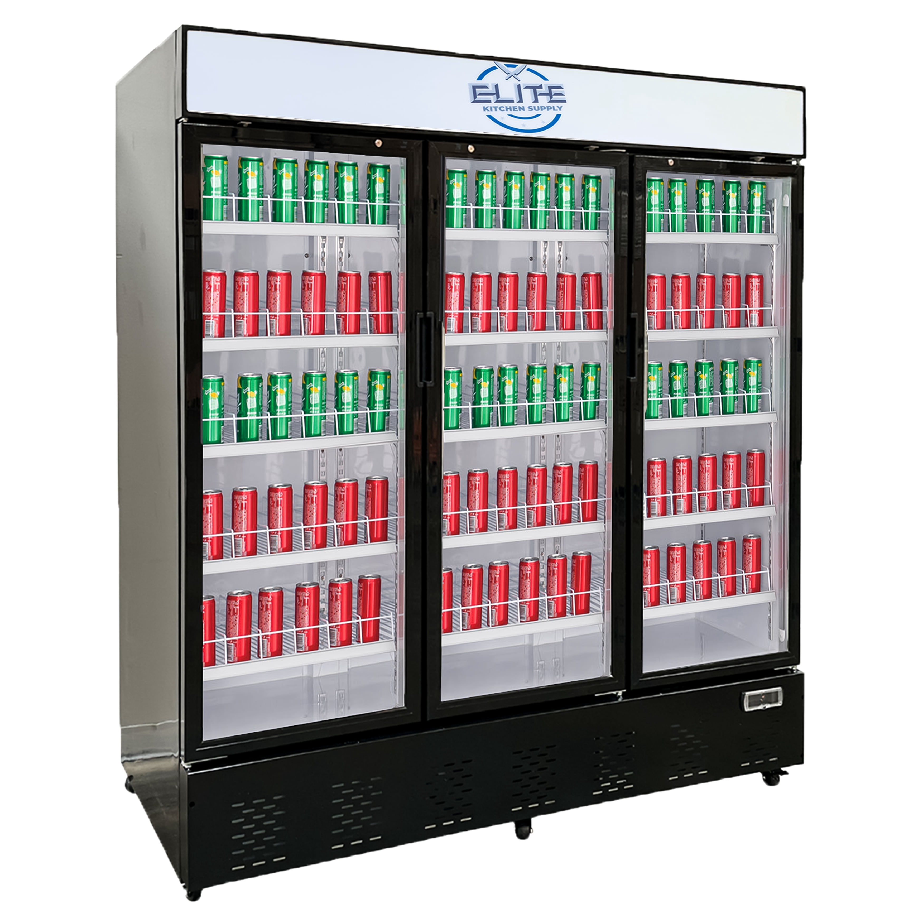 71 in. Commercial 3-glass-Door Merchandiser Refrigerator 42 Cu. Ft. Cooler with LED Lighting, NSF