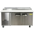 thumbnail image 1 of NSF 71 in. Refrigerated Food Prep Table 17 Cu.Ft. Pizza Pre Table, Stainless Steel Salad Table Commercial Refrigerator, 1 of 10