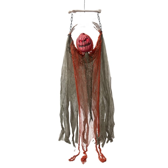 71 in. Halloween Creepy Witch Props — Red Eyes with Haunted Shadows, Halloween Decorations for Porch Ceilings, Tree Branches & Entryway Displays — perfect for Trick or Treat Nights