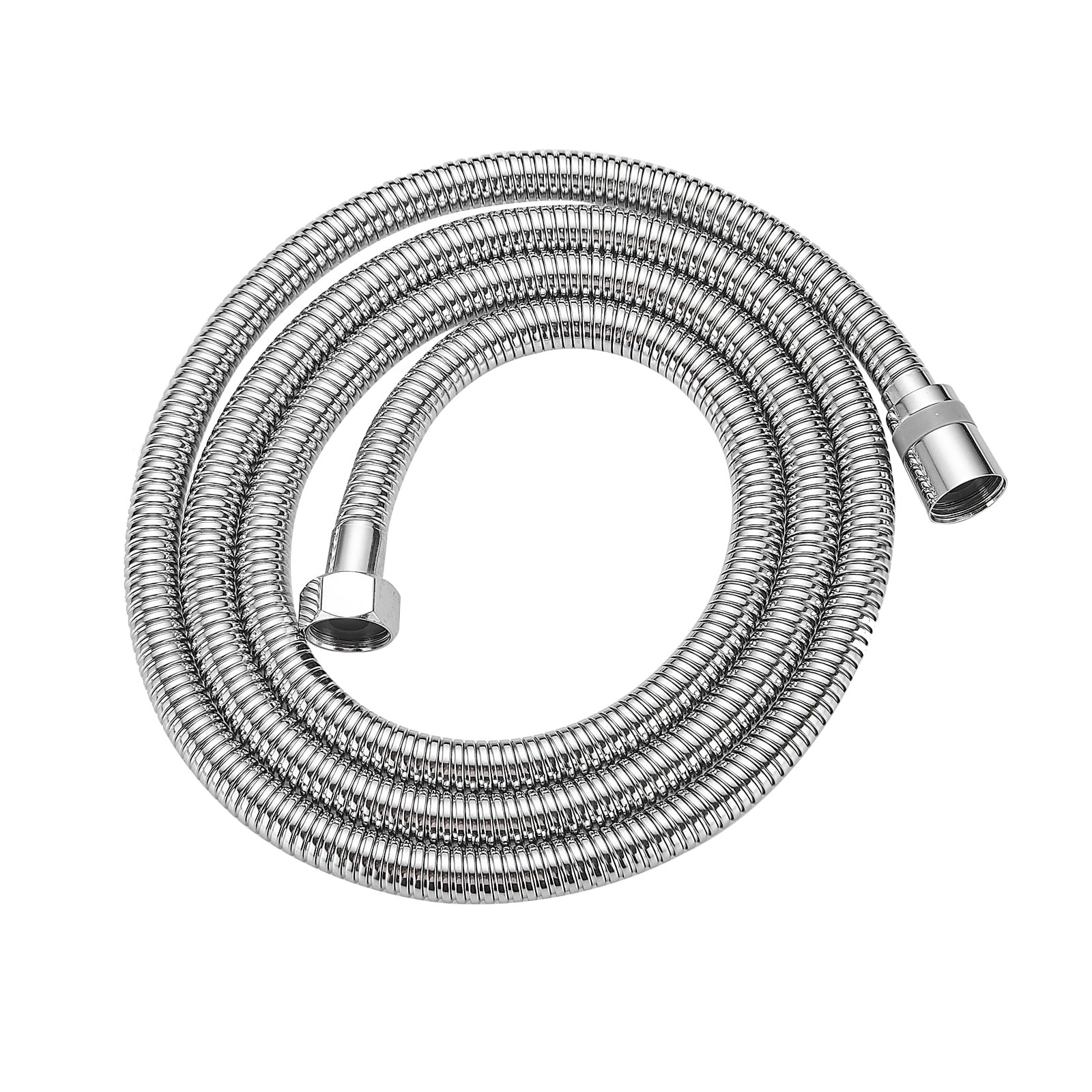 71-Inch Chrome Flexible Handheld Shower Hose with Brass Fittings