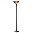 thumbnail image 1 of 71 in. Rusted Torchiere Floor Lamp with Dome Shade, Brown, 1 of 1