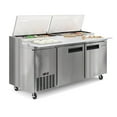 thumbnail image 1 of 71 in. Two Door Commercial Pizza Prep Refrigerator in Stainless-Steel (KM-RPPS-2DSS), 1 of 10